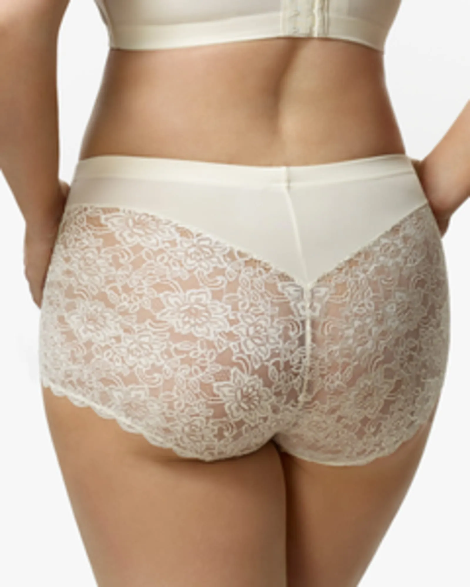 Stretch Lace Cheeky Panty | Ivory