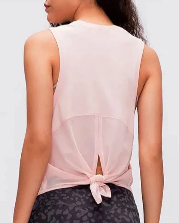 Tie Break Top (Light Pink)