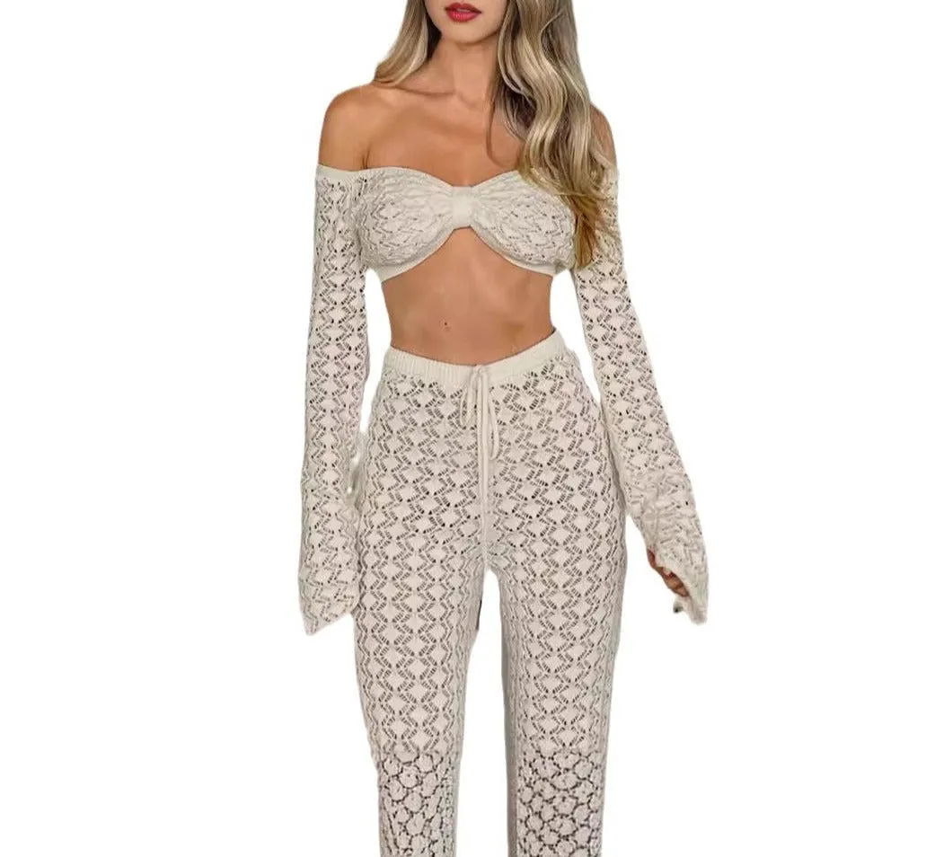 Tube Top Knitted Suit