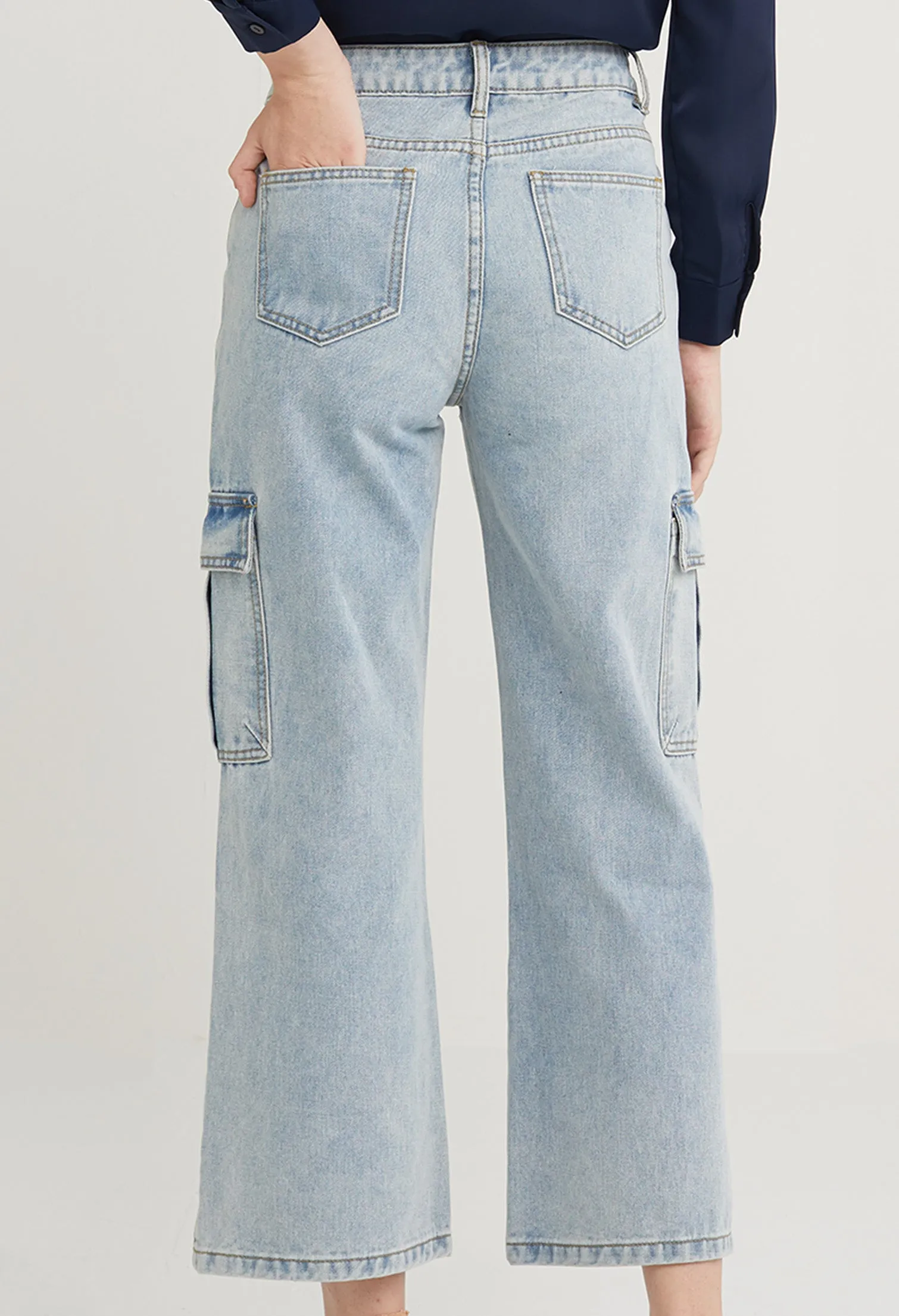 Utility Straight Cut Denim Jeans