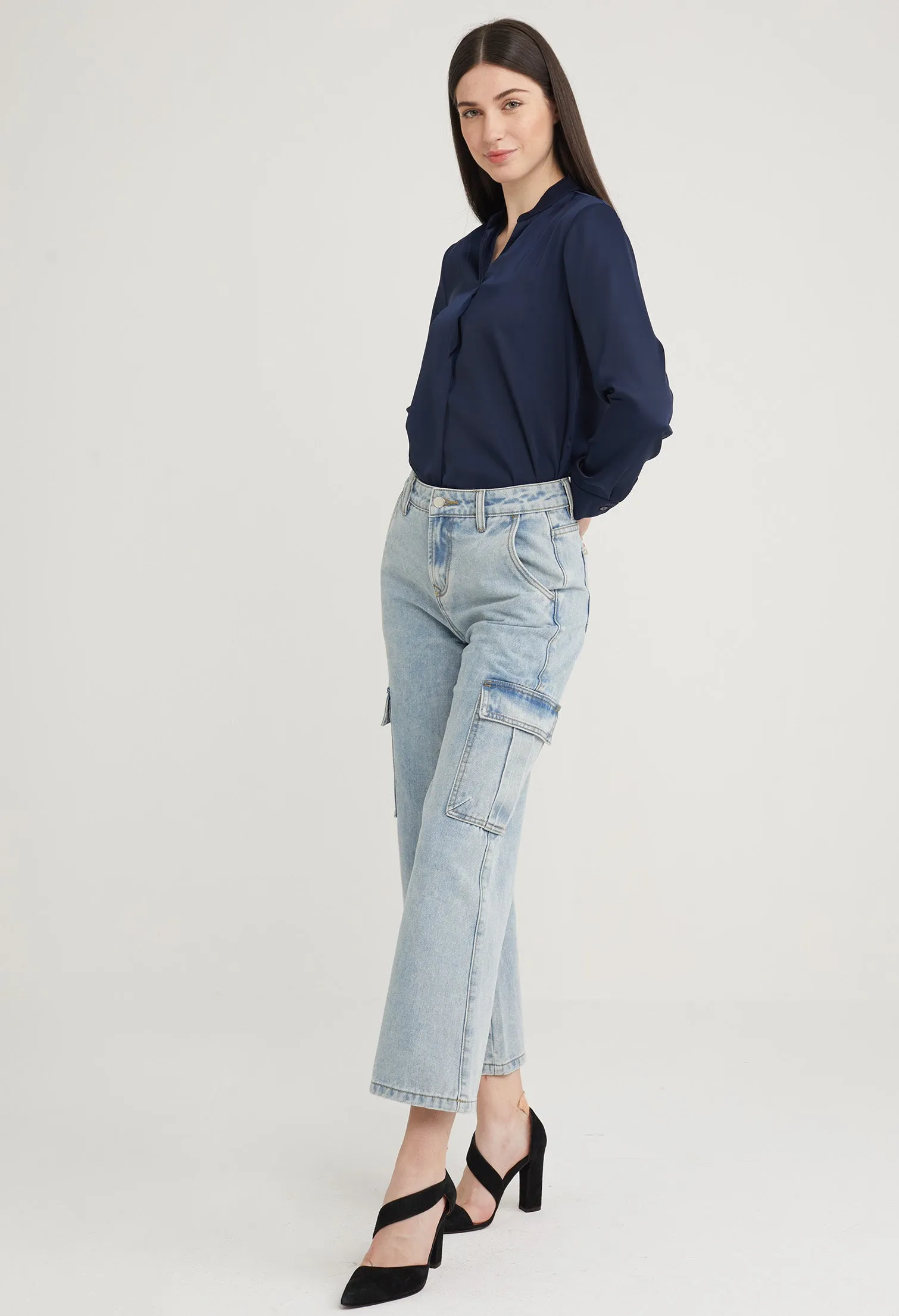 Utility Straight Cut Denim Jeans